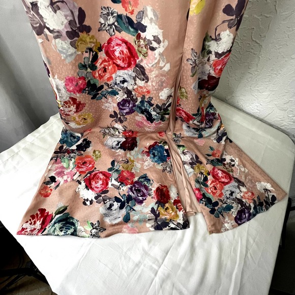 Adrianna Papell Women's Floral Satin Jacquard Gown - Picture 7 of 7